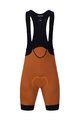 HOLOKOLO Kurze Fahrradhose mit Trägern - ELITE - Braun/Schwarz