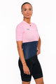 HOLOKOLO Kurzarm Radtrikot und Shorts - VIBES LADY - Rosa/Blau/Schwarz