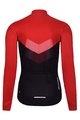 HOLOKOLO Langarm Radtrikot und Hose - ARROW LADY WINTER - Rot/Schwarz