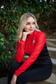 HOLOKOLO Langarm Fahrradtrikot für den Winter - ARROW LADY WINTER - Rot/Schwarz