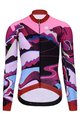 HOLOKOLO Langarm Radtrikot und Hose - SUNSET LADY WINTER - Schwarz/mehrfarbig