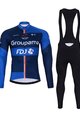 BONAVELO Radtrikot und Hose für den Winter - FDJ 2023 WINTER - Schwarz/Blau