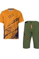 HOLOKOLO MTB Radtrikot und Hose - UNIVERSE MTB - Grün/Orange/Schwarz