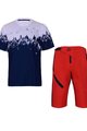 HOLOKOLO MTB Radtrikot und Hose - FREEDOM MTB - Rot/Blau/Weiß