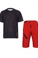 HOLOKOLO MTB Radtrikot und Hose - INFINITY MTB - Schwarz/Rot