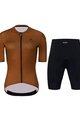 HOLOKOLO Kurzarm Radtrikot und Shorts - VICTORIOUS LADY - Schwarz/Braun