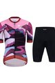 HOLOKOLO Kurzarm Radtrikot und Shorts - SUNSET ELITE LADY - mehrfarbig/Schwarz/Rosa