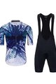 HOLOKOLO Kurzarm Radtrikot und Shorts - TRACES ELITE - Blau/Schwarz/Weiß