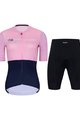 HOLOKOLO Kurzarm Radtrikot und Shorts - VIBES LADY - Rosa/Blau/Schwarz