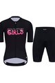 HOLOKOLO Kurzarm Radtrikot und Shorts - SUPPORT ELITE LADY - Schwarz