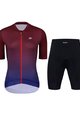 HOLOKOLO Kurzarm Radtrikot und Shorts - INFINITY LADY - Schwarz/bordeaux/Blau