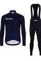 HOLOKOLO Langarm Radtrikot und Hose - VIBES WINTER - Blau/Schwarz