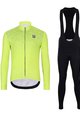 HOLOKOLO Langarm Radtrikot und Hose - STARLIGHT WINTER - Schwarz/Gelb