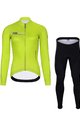 HOLOKOLO Langarm Radtrikot und Hose - VIBES LADY WINTER - Gelb/Schwarz