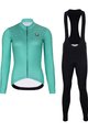 HOLOKOLO Langarm Radtrikot und Hose - STARLIGHT LADY W - Schwarz/Hellblau