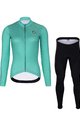 HOLOKOLO Langarm Radtrikot und Hose - STARLIGHT LADY W - Hellblau/Schwarz