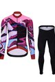 HOLOKOLO Langarm Radtrikot und Hose - SUNSET LADY WINTER - mehrfarbig/Schwarz