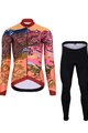 HOLOKOLO Langarm Radtrikot und Hose - FREE LADY WINTER - mehrfarbig/Schwarz