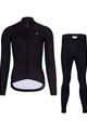 HOLOKOLO Langarm Radtrikot und Hose - PHANTOM LADY WINTER - Schwarz