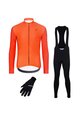 HOLOKOLO Radtrikot und Hose für den Winter - PERFORMANCE WINTER - Schwarz/Orange