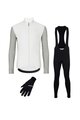 HOLOKOLO Langarm Radtrikot und Hose - PERFORMANCE WINTER - Beige/Schwarz