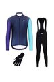HOLOKOLO Radtrikot und Hose für den Winter - PERFORMANCE WINTER - Grün/Schwarz/Lila