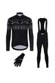 HOLOKOLO Langarm Radtrikot und Hose - FROSTTRAIL WINTER - Schwarz