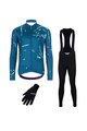 HOLOKOLO Langarm Radtrikot und Hose - PASSION WINTER - Blau/Schwarz