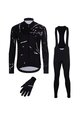 HOLOKOLO Langarm Radtrikot und Hose - PASSION WINTER - Weiß/Schwarz