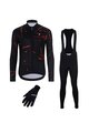 HOLOKOLO Radtrikot und Hose für den Winter - PASSION WINTER - Schwarz/Rot