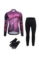 RIVANELLE Fahrradjacke und Hose für den Winter - ROSESCAPE - Lila/Schwarz