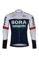 BONAVELO Langarm Radtrikot und Hose - BORA 2025 WINTER - Schwarz/Weiß/Blau