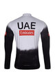 BONAVELO Langarm Radtrikot und Hose - UAE 2025 WINTER - Weiß/Schwarz