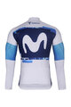 BONAVELO Langarm Radtrikot und Hose - MOVISTAR 2025 WINTER - Blau/Schwarz/Weiß