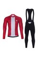 BONAVELO Fahrradjacke und Hose für den Winter - POLAND WINTER - Weiß/Rot