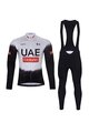 BONAVELO Langarm Radtrikot und Hose - UAE 2025 WINTER - Weiß/Schwarz
