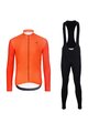 HOLOKOLO Langarm Radtrikot und Hose - PERFORMANCE WINTER - Orange/Schwarz