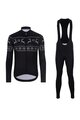 HOLOKOLO Langarm Radtrikot und Hose - FROSTTRAIL WINTER - Schwarz