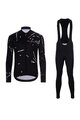 HOLOKOLO Langarm Radtrikot und Hose - PASSION WINTER - Weiß/Schwarz