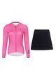 RIVANELLE BY HOLOKOLO Langarm Radtrikot und Hose - VICTORIOUS - Schwarz/Rosa