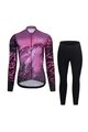 RIVANELLE Fahrradjacke und Hose für den Winter - ROSESCAPE WINTER - Lila/Schwarz