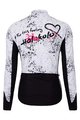 HOLOKOLO Fahrrad-Thermojacke - GRAFFITI LADY - Weiß/Schwarz