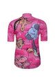 HOLOKOLO Kurzarm Radtrikot und Shorts - SAFARI - Schwarz/Rosa/mehrfarbig
