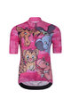 HOLOKOLO Kurzarm Radtrikot und Shorts - SAFARI - Schwarz/Rosa/mehrfarbig
