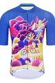 HOLOKOLO Kurzarm Radtrikot und Shorts - VOYAGE - Blau/Rosa/mehrfarbig