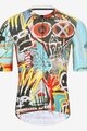 HOLOKOLO Kurzarm Radtrikot und Shorts - WILDLY II - Gelb/Hellblau/mehrfarbig