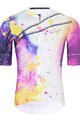 HOLOKOLO Kurzarm Radtrikot und Shorts - SPLASH - mehrfarbig/Rosa/Lila