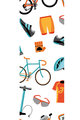 NU. BY HOLOKOLO Kurzarm Fahrrad-Shirt - PEDAL BY PEDAL - mehrfarbig/Weiß
