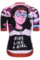 RIVANELLE BY HOLOKOLO Kurzarm Radtrikot und Shorts - SUNSET ELITE LADY - Rosa/mehrfarbig/Schwarz
