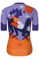 RIVANELLE BY HOLOKOLO Kurzarm Radtrikot und Shorts - STALLION - Orange/Lila